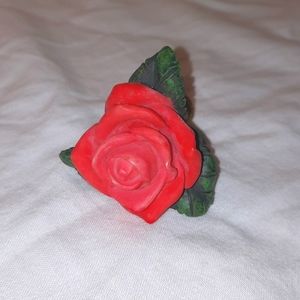 Vintage Rose ceramic lamp shade top piece accessory light decor